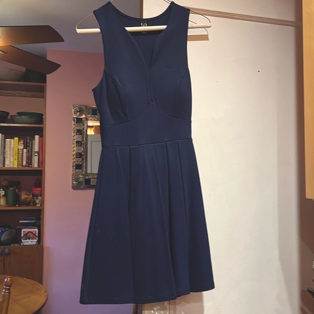 Windsor navy blue skater skirt dress